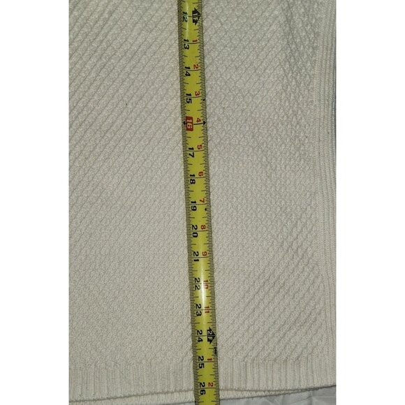 Talbots Womens Small White Soft Knit Sweater With Button Shoulder Cotton/Acrylic - Picture 5 of 6